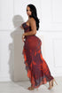 Pomela Mesh Bustier Tank Maxi Dress